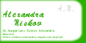 alexandra miskov business card